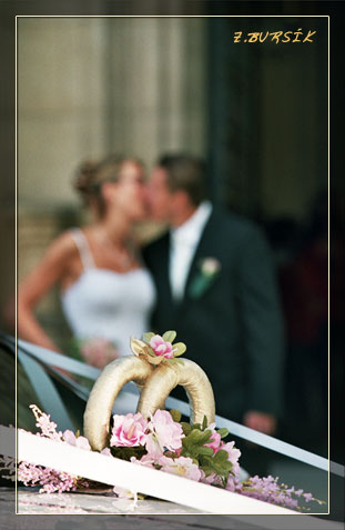 Svatební fotografie - nevěsta a ženich